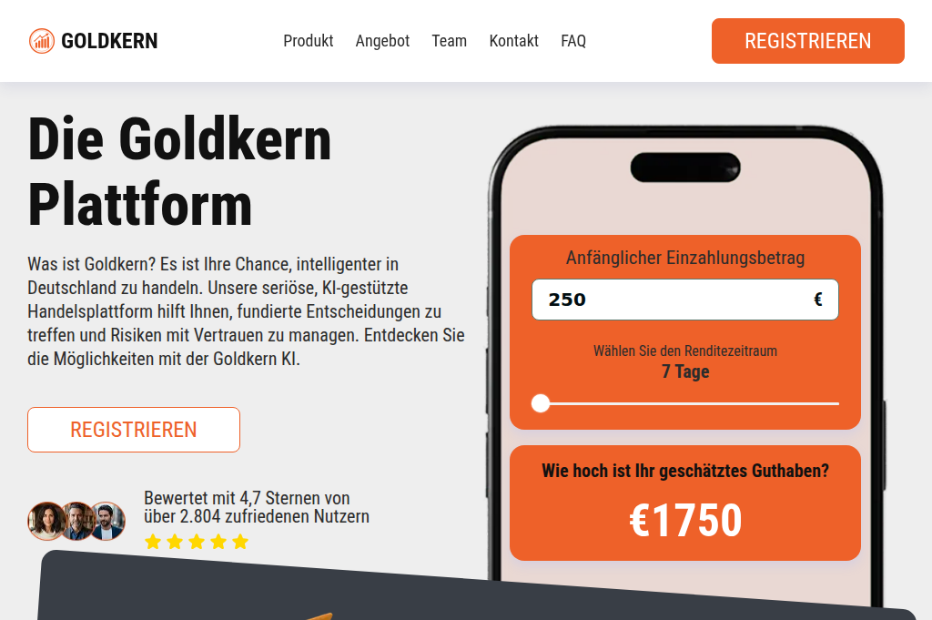 Screenshot of goldkern.org