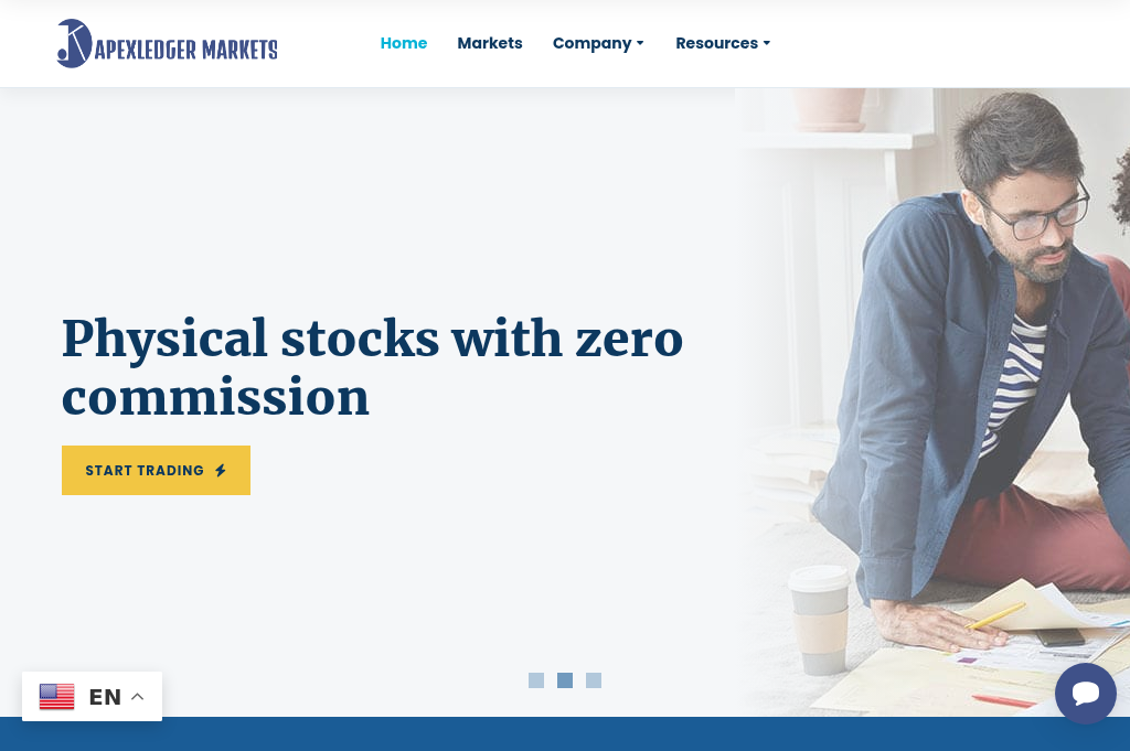 Screenshot of apexledgermarkets.com