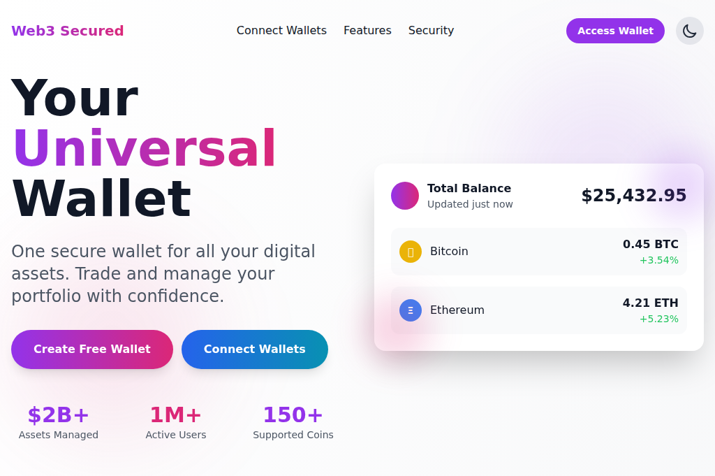 Screenshot of web3securedbackups.com