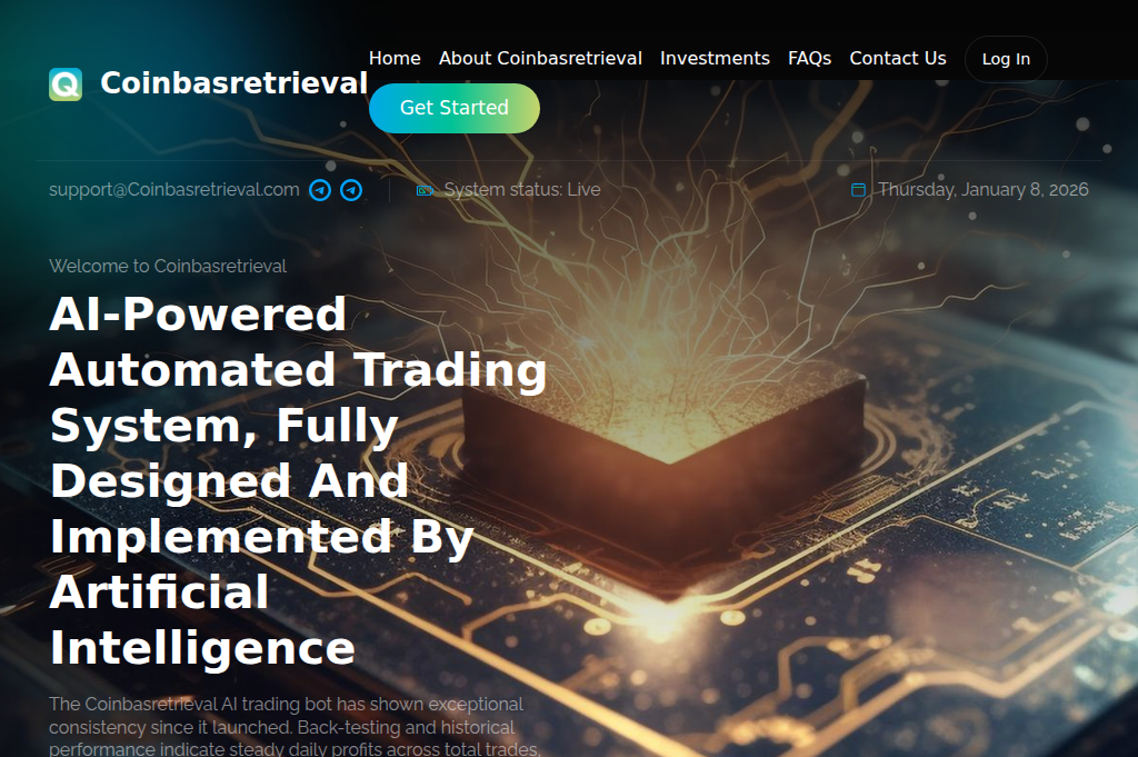 Screenshot of coinbasretrieval.com