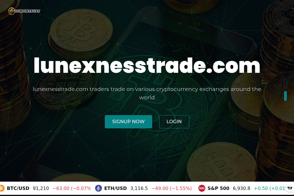 Screenshot of lunexnesstrade.com
