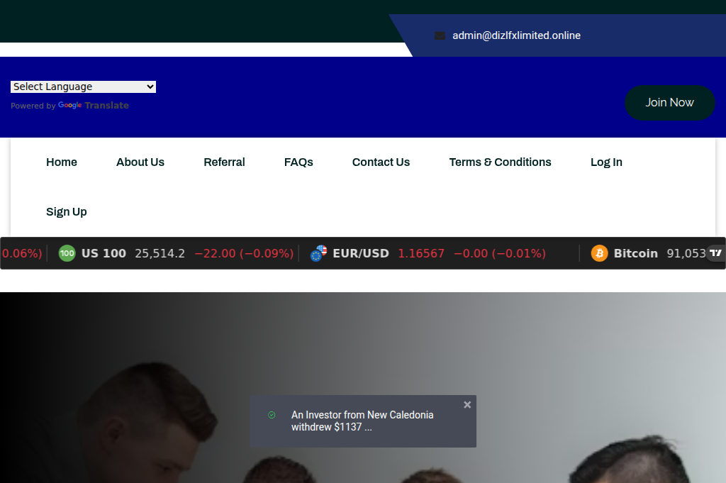Screenshot of dizlfxlimited.ltd