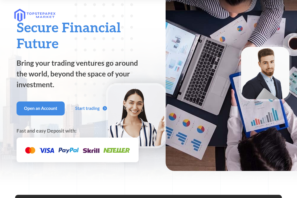 Screenshot of topstepapexmarket.com