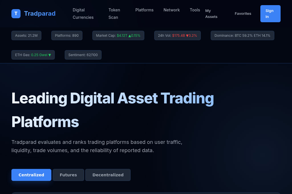 Screenshot of tradparad.se.net