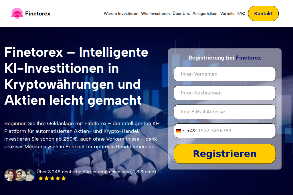 Screenshot of finetorex-ki.de