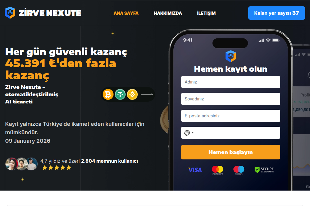 Screenshot of zirvenexute.net