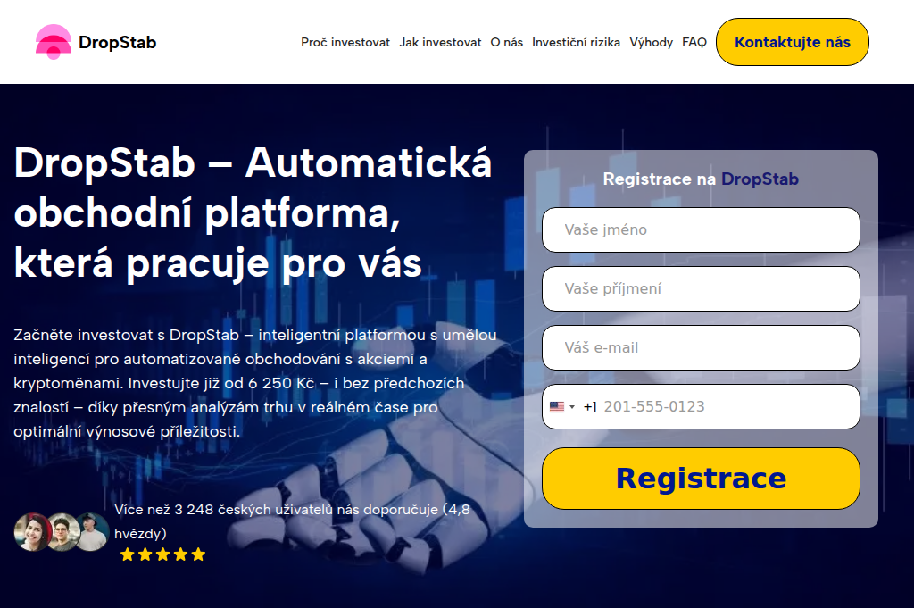 Screenshot of dropstab-ai.net