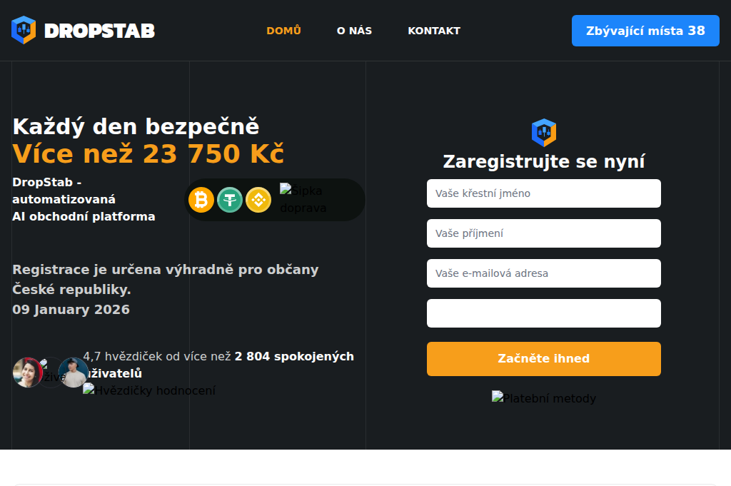 Screenshot of dropstab-invest.net