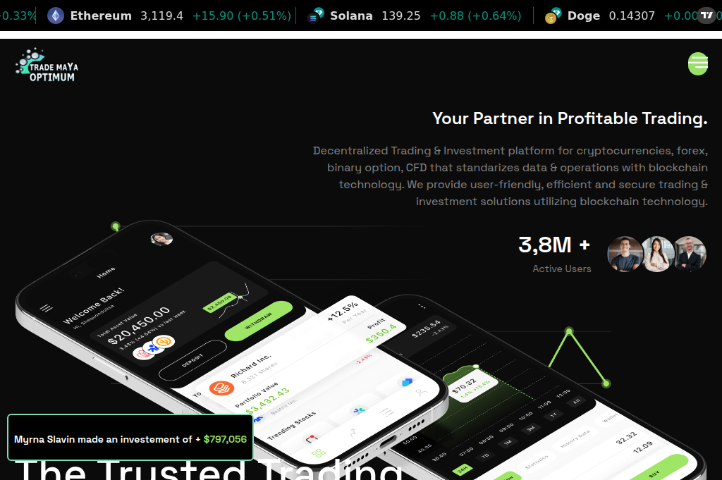 Screenshot of trademayaoptimum.com