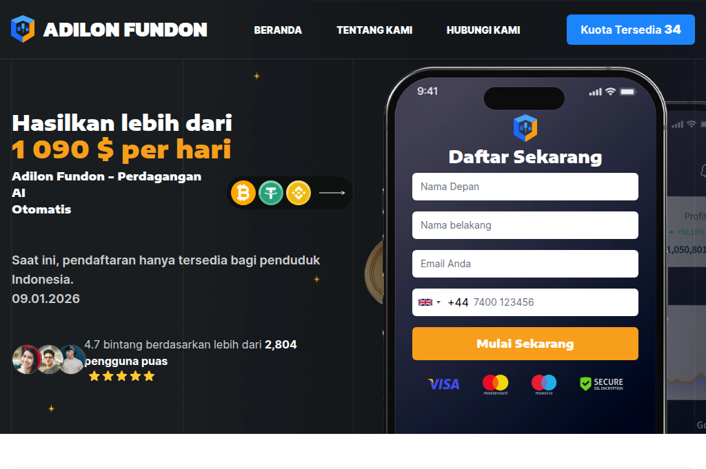 Screenshot of adilon-fundon.com