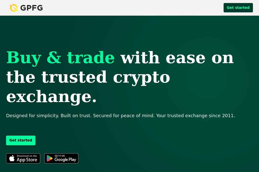 Screenshot of gpfgcoins.com