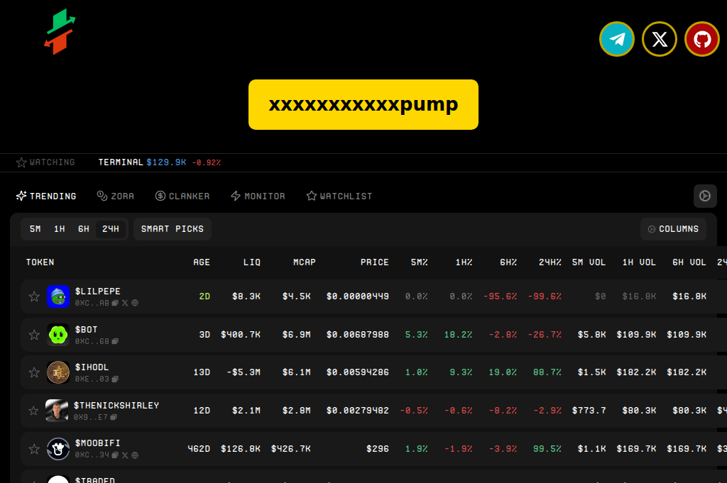 Screenshot of termhub.trade