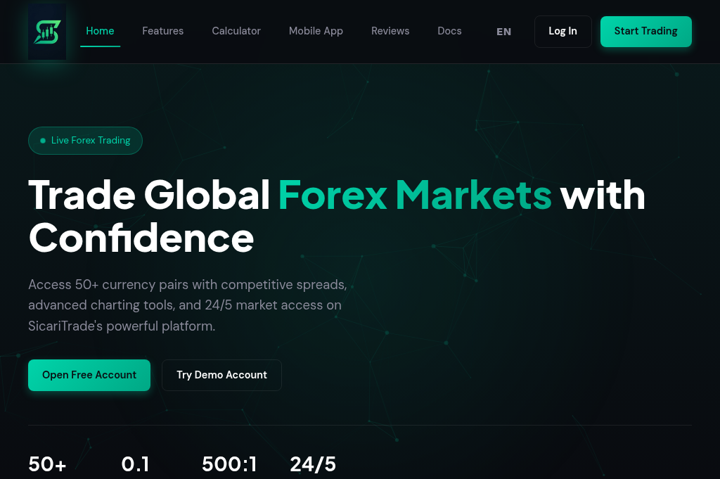 Screenshot of sicaritrade.com