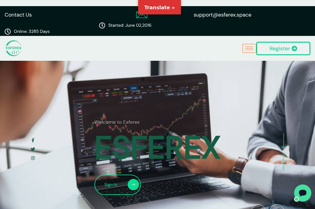 Screenshot of esferex.space