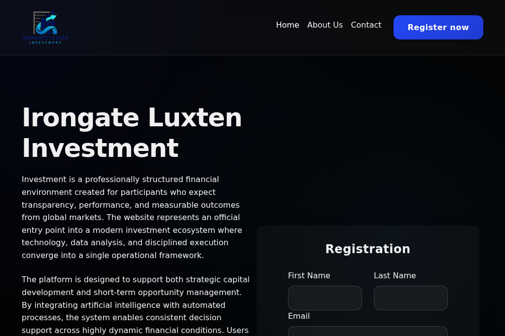 Screenshot of irongateluxteninvestment.com