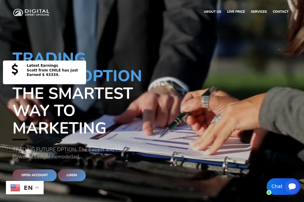 Screenshot of tradingfutureoption.com