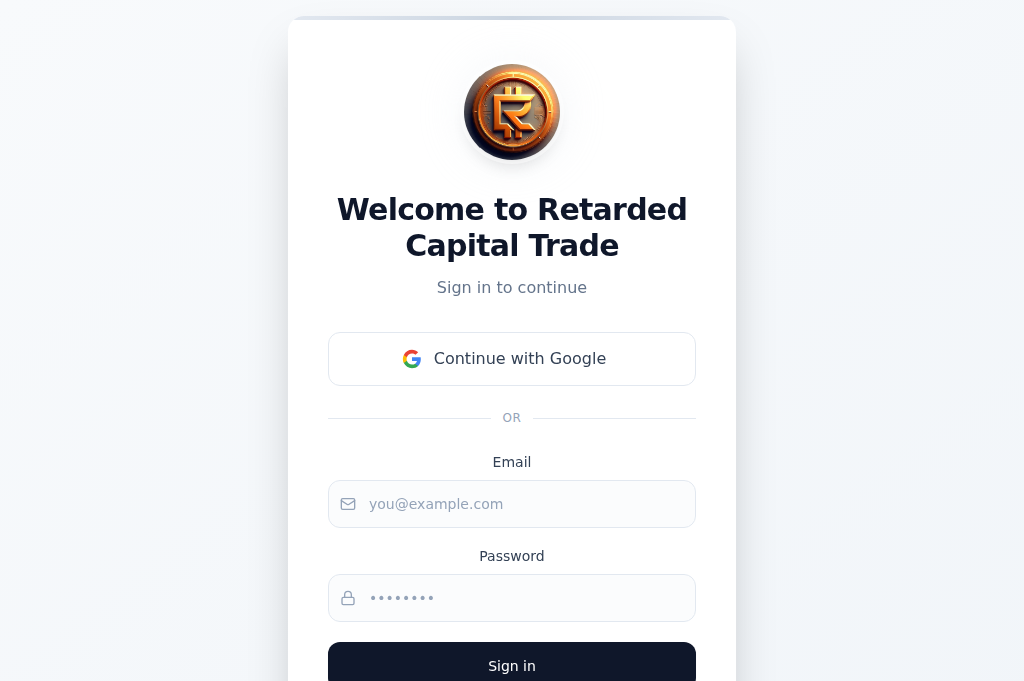 Screenshot of retardedcapitaltrade.com