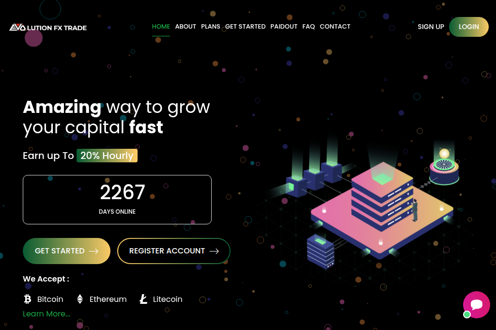 Screenshot of evolutionfxtrade.live