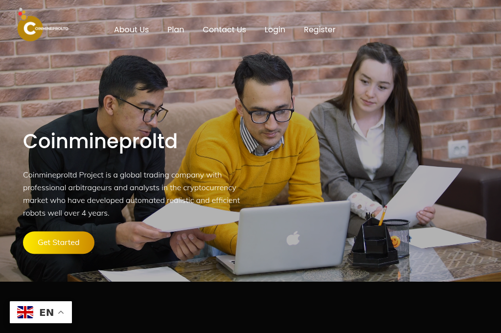 Screenshot of coinmineproltd.us