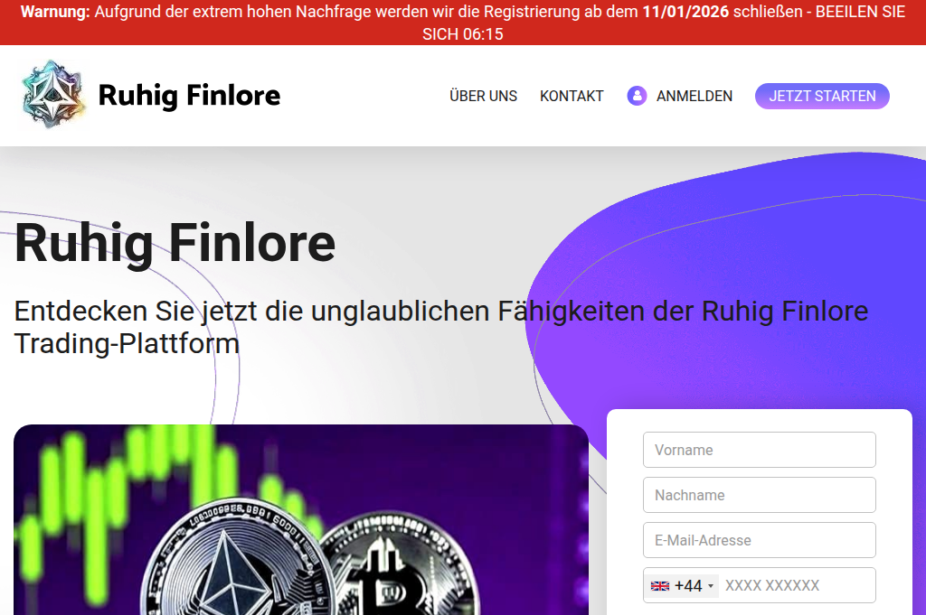 Screenshot of ruhigfinlore-ai.net