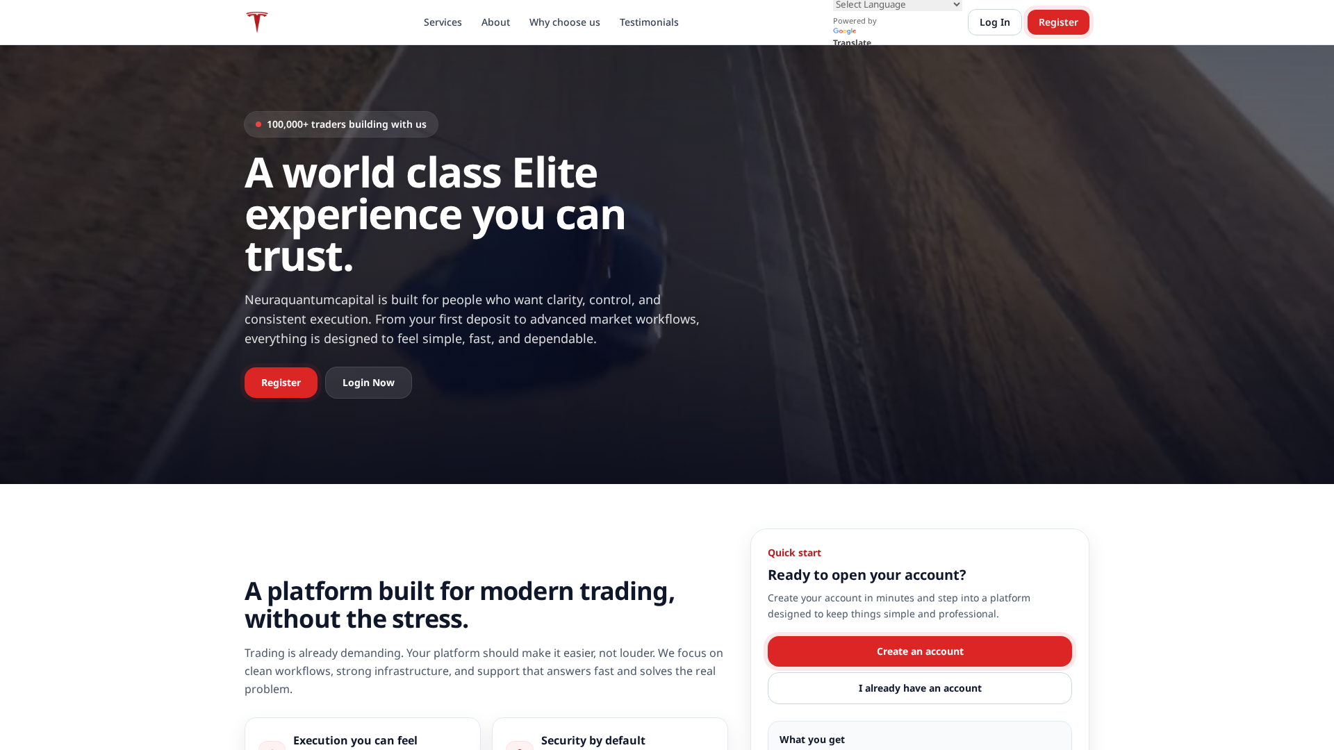 Screenshot of neuraquantumcapital.com