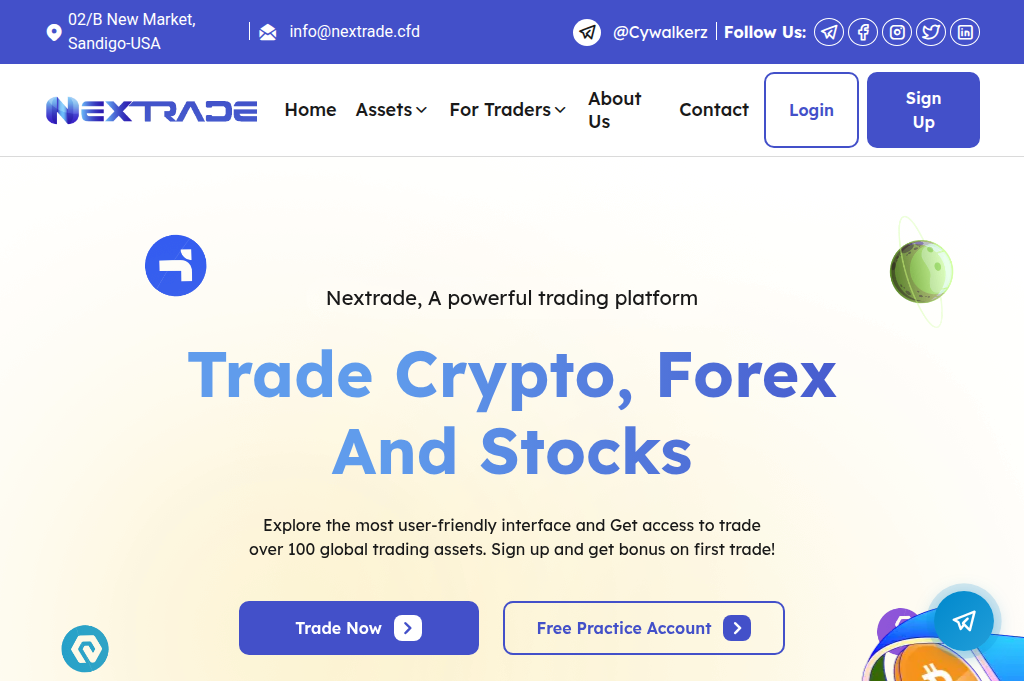 Screenshot of nextradecrm.com