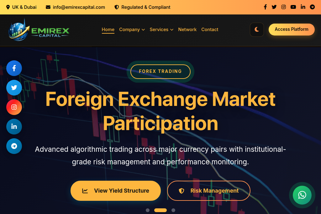 Screenshot of emirexcapital.com
