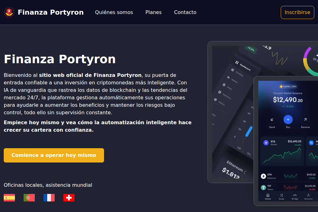 Screenshot of finanzaportyron.es