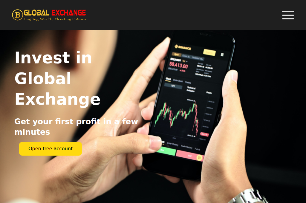 Screenshot of globalexchangetradings.site