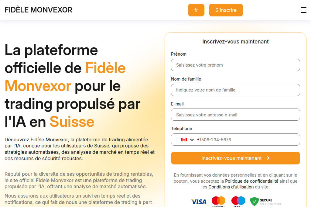 Screenshot of fidele-monvexor.com