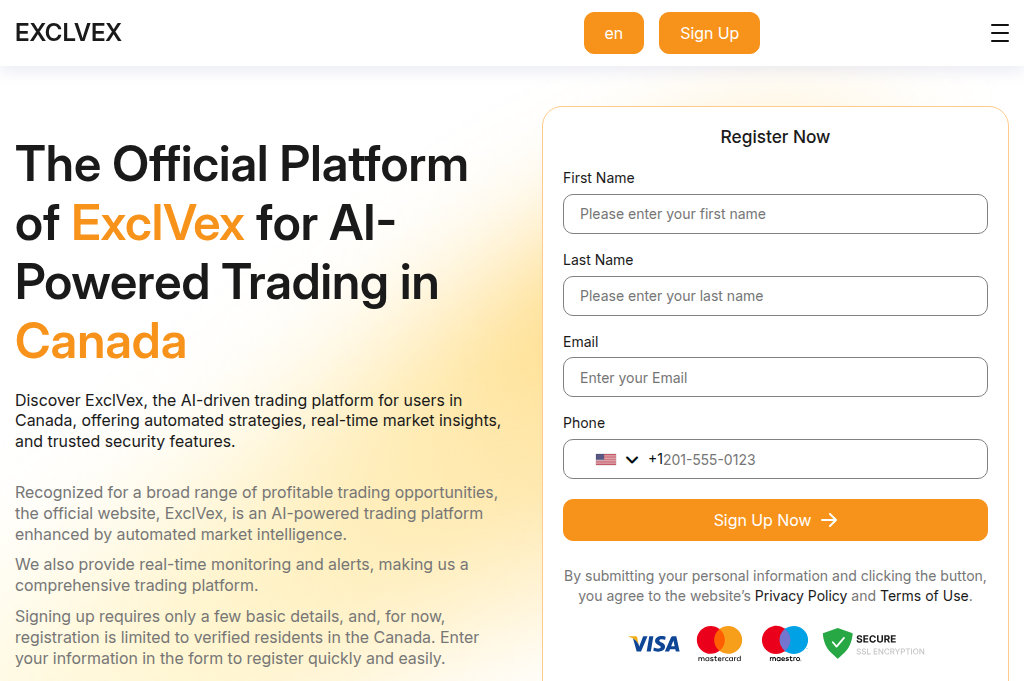 Screenshot of exclvex.com