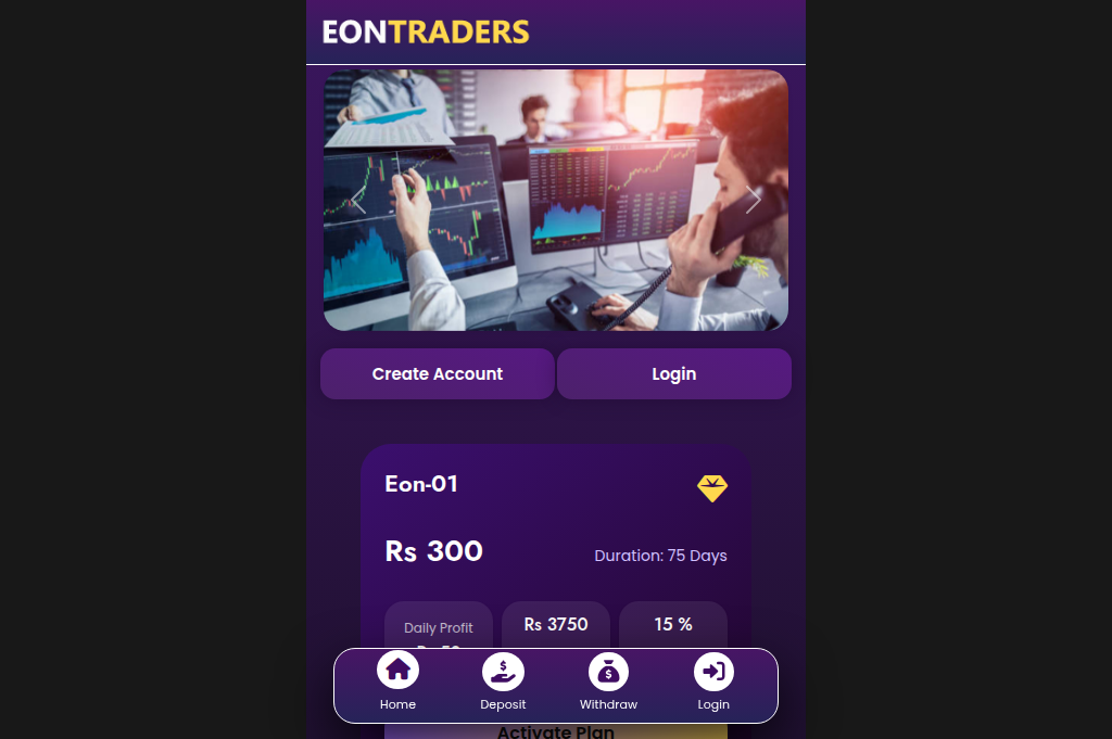 Screenshot of eon-traders.pro