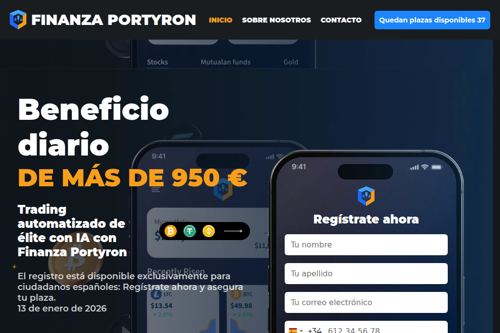 Screenshot of finanzaportyron-es.net