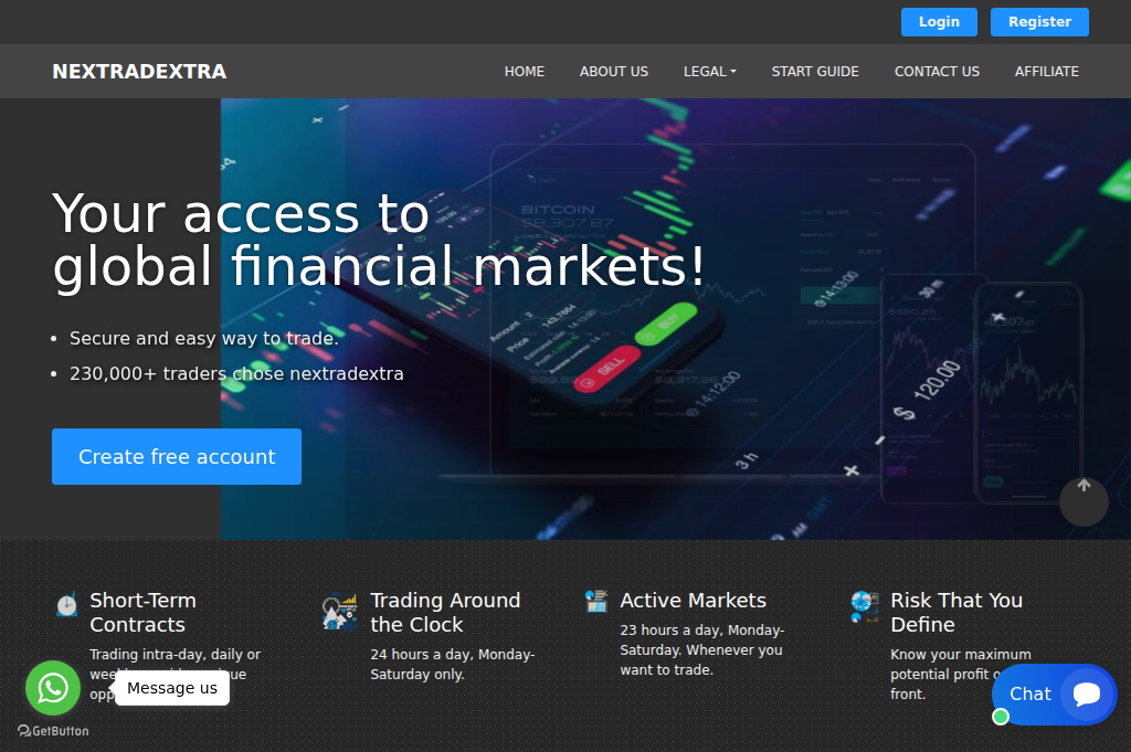 Screenshot of nextradextra.com