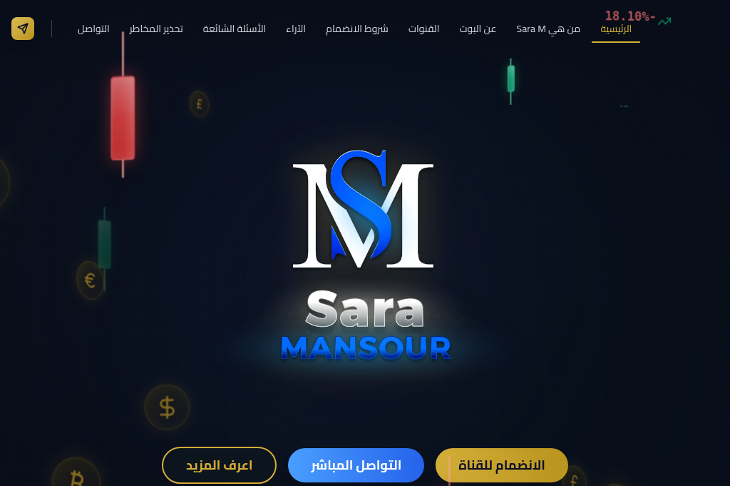 Screenshot of saramansourtrading.com