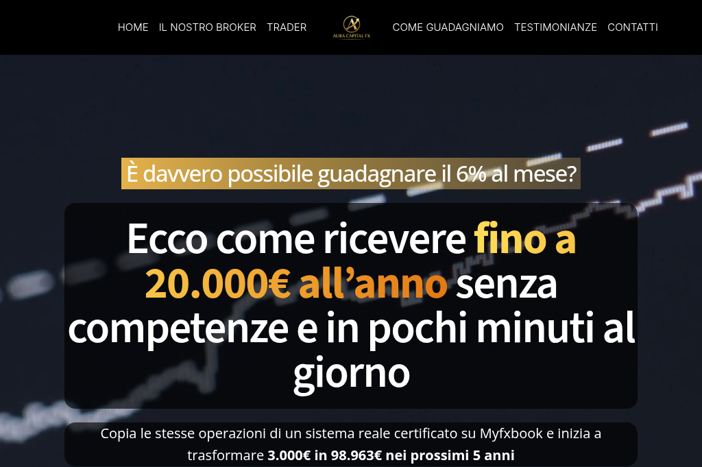 Screenshot of auracapitalfx.com