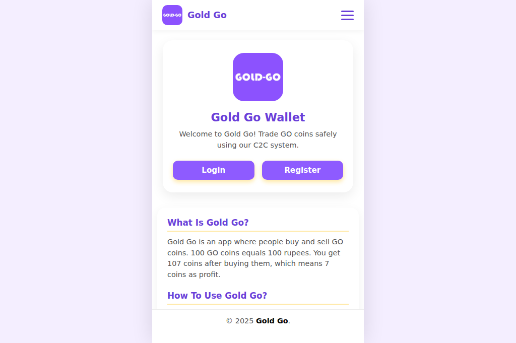 Screenshot of goldgo.in