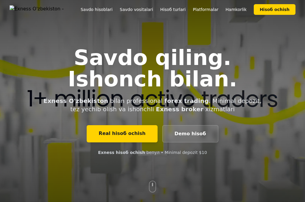 Screenshot of exbrokeruzbekistan.com