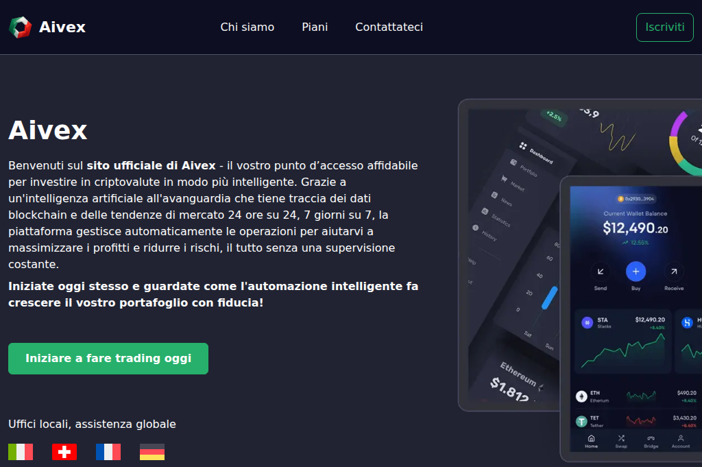 Screenshot of aivexufficiale.it