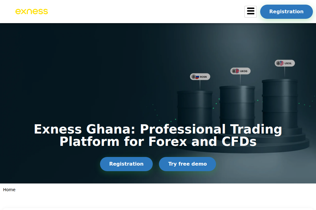 Screenshot of extrading-ghana.com