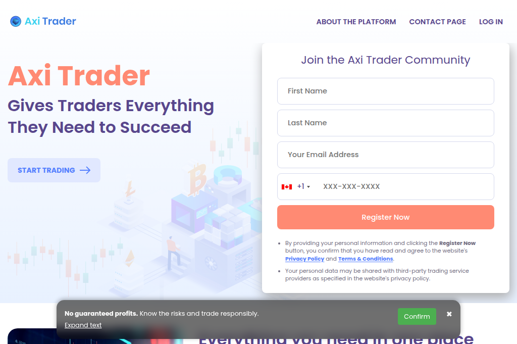 Screenshot of axitraderai.com