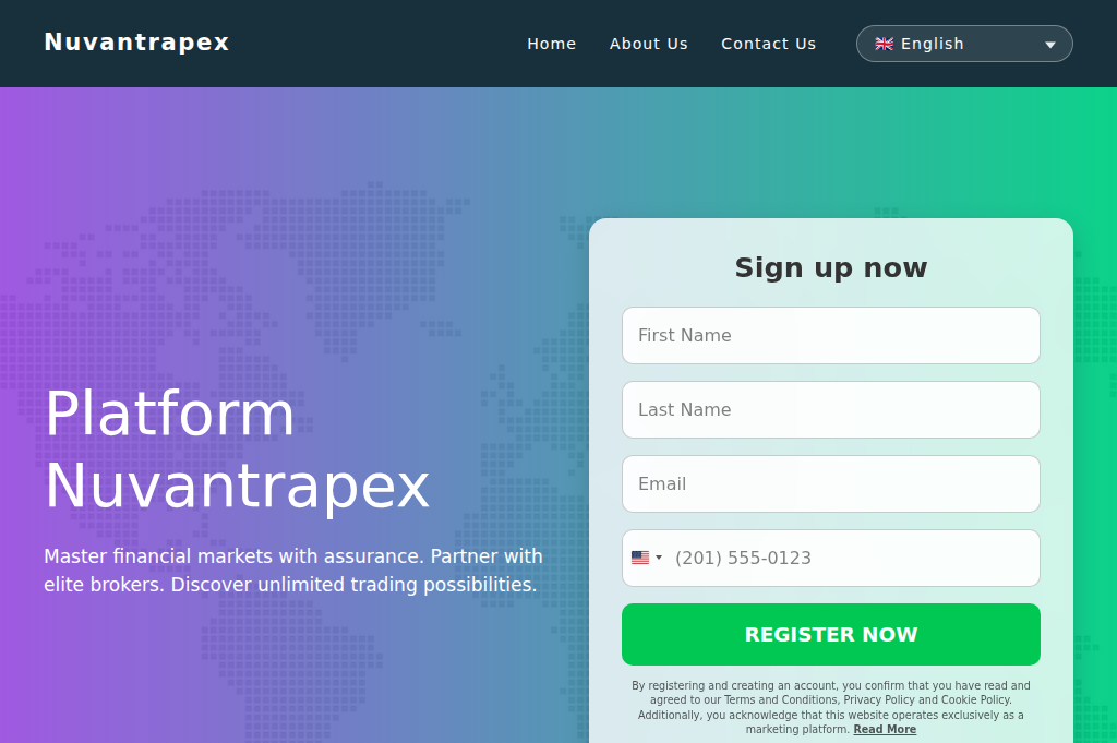 Screenshot of nuvantrapex-app.com