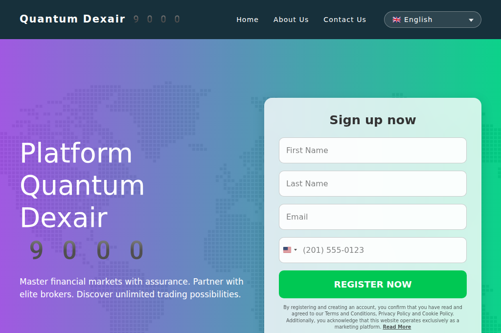 Screenshot of quantumdexair9000.net
