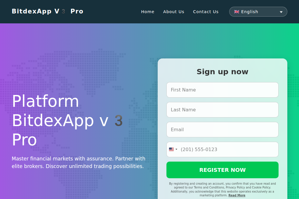 Screenshot of bitdexappv3pro.com