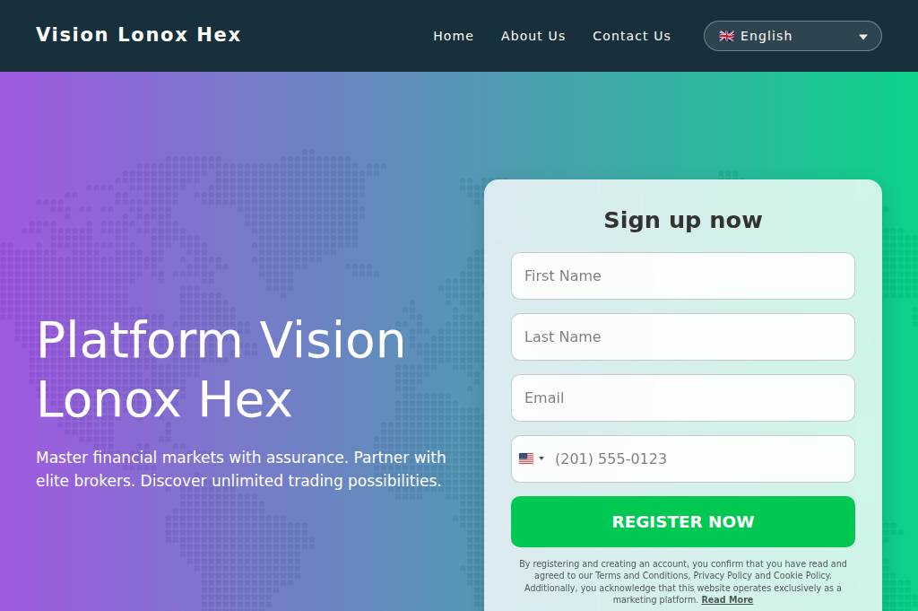 Screenshot of vision-lonox-hex.com