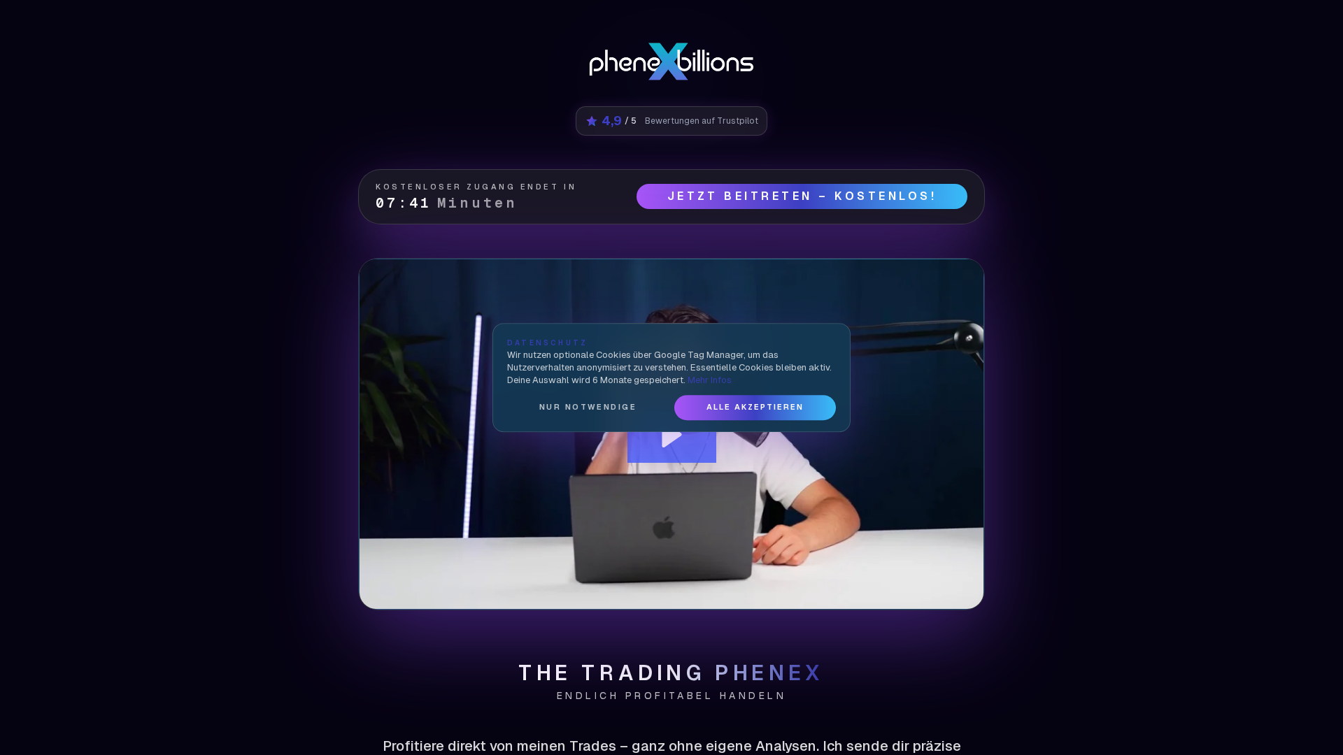 Screenshot of phenexbillions-trading.com