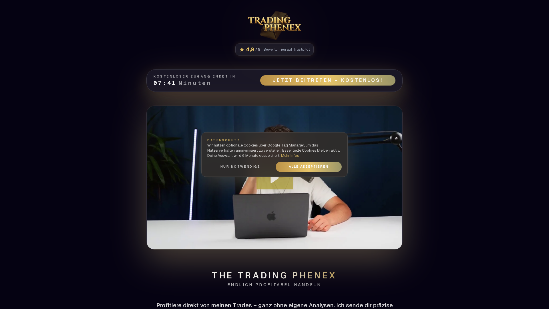 Screenshot of tradingphenex.com