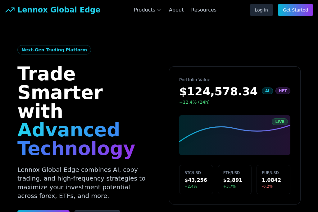 Screenshot of lennoxglobaledge.com
