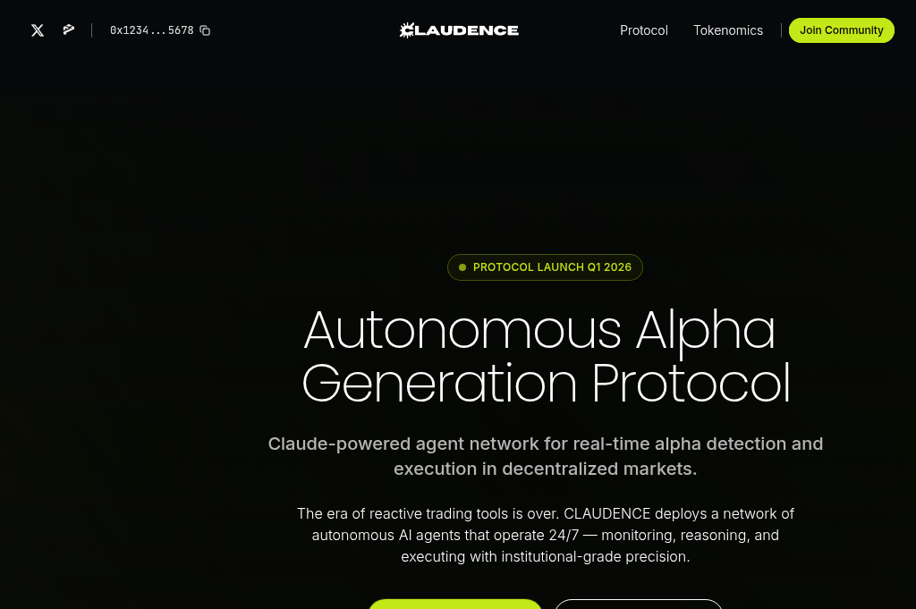 Screenshot of claudence.ai