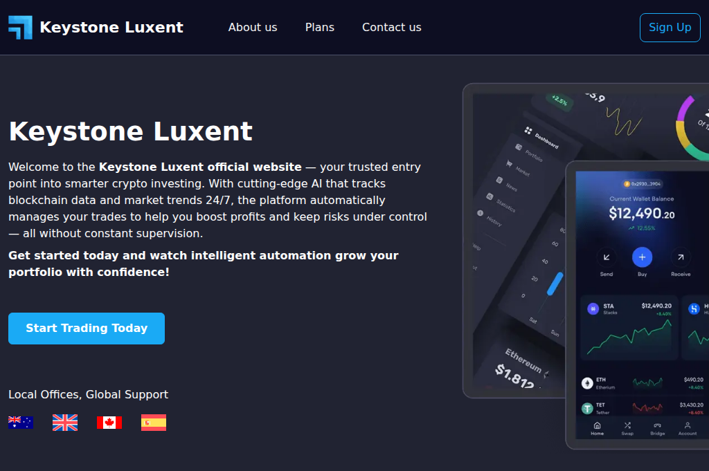 Screenshot of keystoneluxentofficial.com